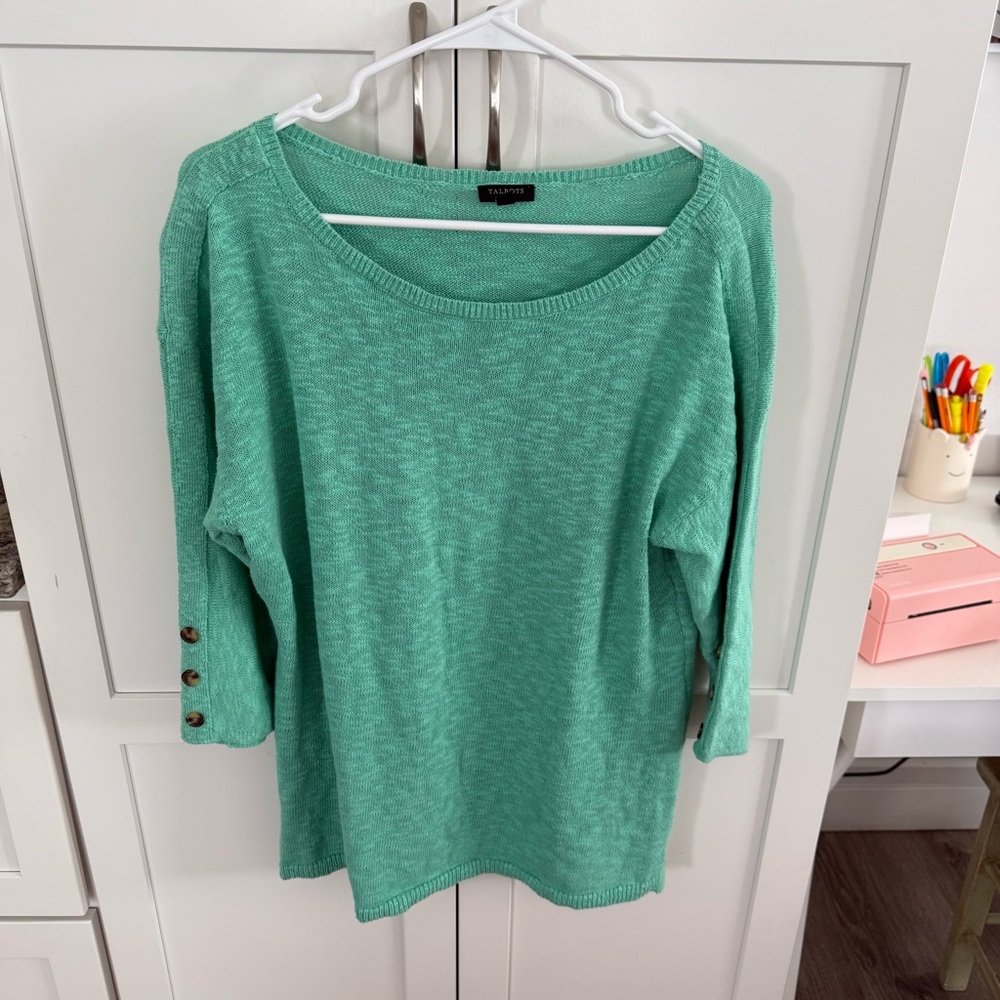 Talbots Boat Neck Accent Sweater